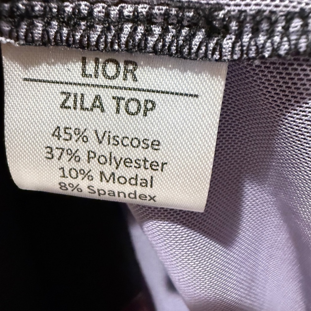 Lior Paris Top Zila Ruffle Mock Collar Stylish Long Sleeve Colorful - Picture 8 of 9